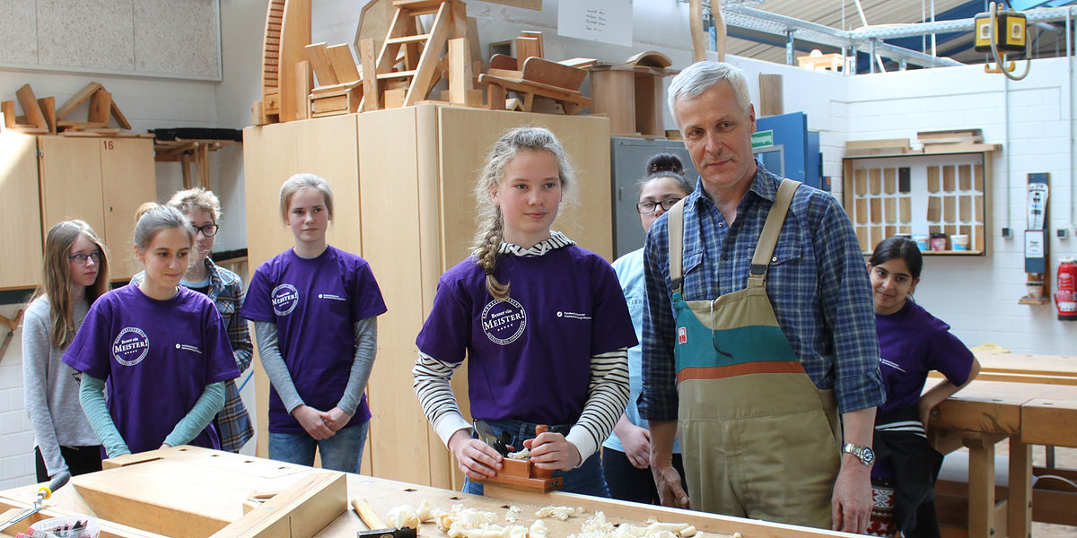 Eine Berufsorientierungsgruppe am Girlsday 2017 Eine Berufsorientierungsgruppe am Girlsday 2017
