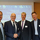 Jens Rademacher (Hauptgeschäftsführer IHK Rostock), Roland Methling (OB Rostock), Jens-Uwe Hopf (Hauptgeschäftsführer HWK OMV), Frank Haacker