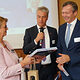 Manuela Balan (Unternehmerverband), Jens-Uwe Hopf (Hauptgeschäftsführer HWK OMV), Dr. Heiko Geue (Chef der Staatskanzlei)