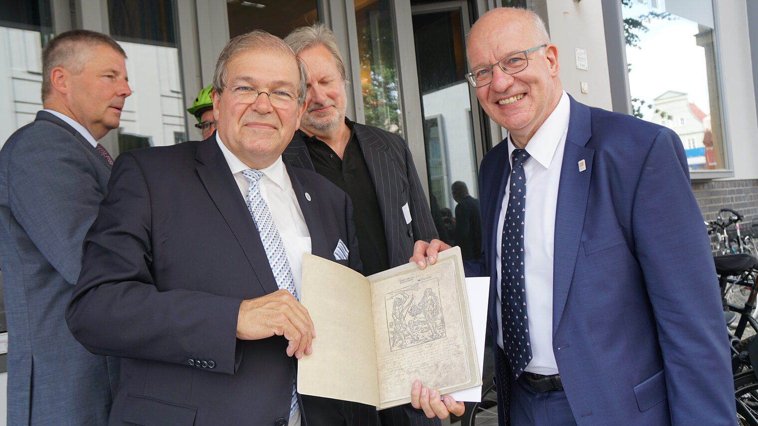 Wolfgang Schareck (Rektor Universität Rostock), Roland Methling (OB Rostock)