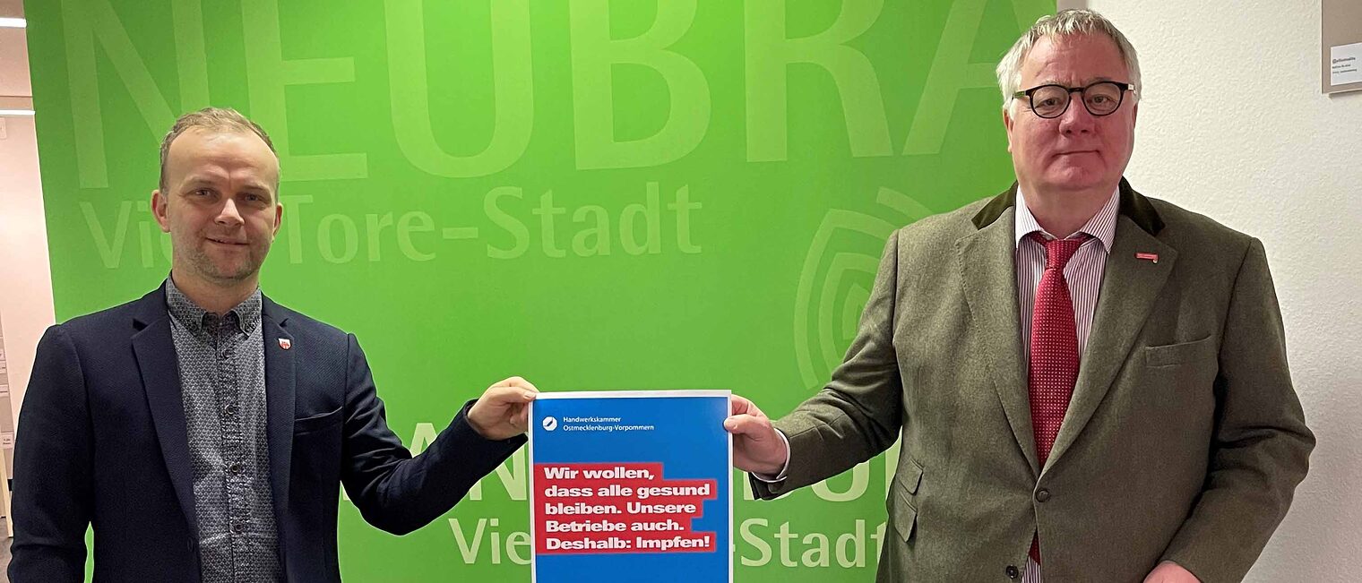 Oberbürgermeister Silvio Witt und Präsident Axel Hochschild