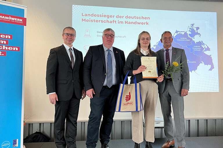 Auszeichnung der Landessiegerinnen und -sieger der Deutschen Meisterschaft des Handwerks in M-V